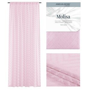 Záclona AmeliaHome Mollisa růžová, velikost 140x250