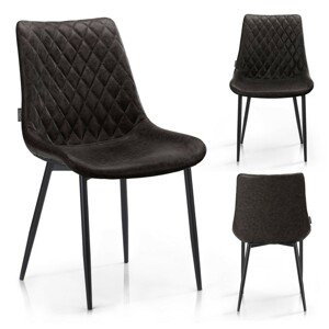 HOMEDE Designová židle Sharonti tmavě hnědá, velikost 51,5x53,5x85