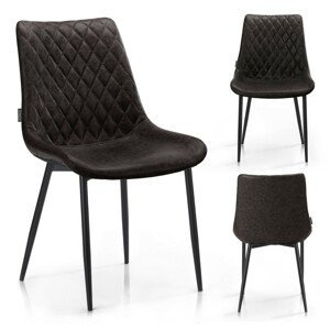 HOMEDE Designová židle Sharonti tmavě hnědá