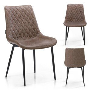 HOMEDE Designová židle Sharonti hnědá, velikost 51,5x53,5x85