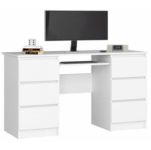 Ak furniture Psací stůl A-11 135 cm bílý