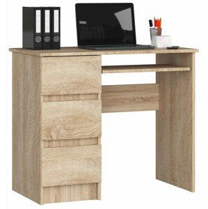 Ak furniture Psací stůl A-6 90 cm dub sonoma levý