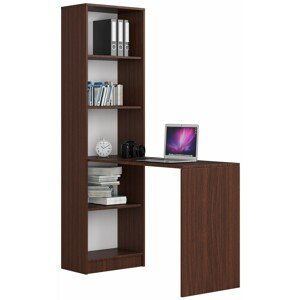 Ak furniture Psací stůl s regálem Smart wenge