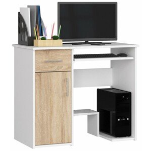 Ak furniture Psací stůl Jay 90 cm bílý/sonoma