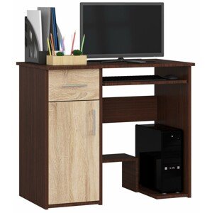 Ak furniture Psací stůl Jay 90 cm wenge/sonoma