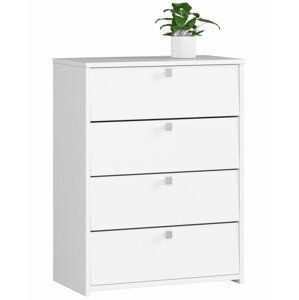 Ak furniture Botník Rubin 66 cm - 4 dvířka bílý