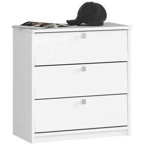 Ak furniture Botník Mini 60 cm  - 3 dvířka bílý