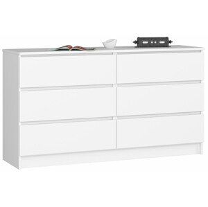 Ak furniture Komoda Rollo K 138,4 cm bílá matná