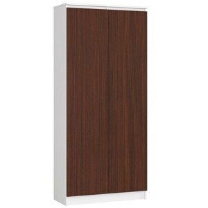 Ak furniture Skříň Rexa III 80 cm bílá/wenge