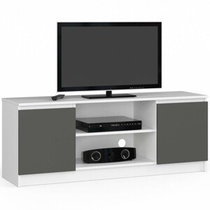 Ak furniture TV stolek Beron 140 cm bílý/grafit šedý