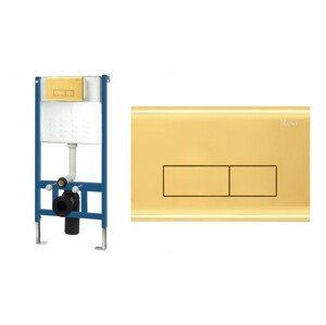 Podomítkový WC rám Rea H světle zlatý