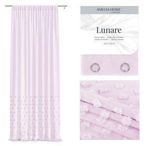 Záclona AmeliaHome Lunare růžová, velikost 140x270