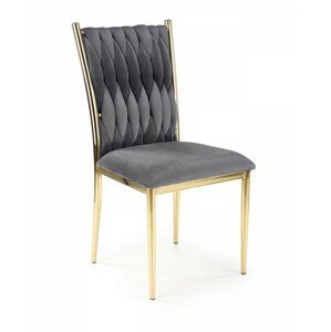 HALMAR Designová židle Leona šedá/zlatá