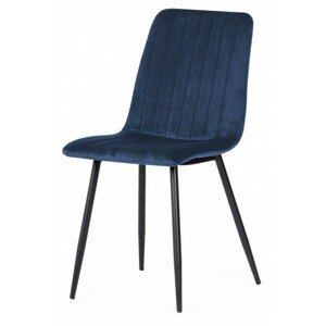 Hector Jídelní židle Slay s prošíváním tmavě modrá