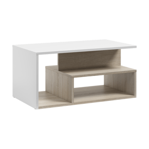 MJ-Furniture Konferenční stolek Leka 90x51 cm bílý/dub sonoma