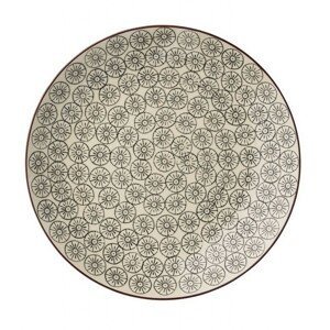 Bloomingville Kameninový talíř s mozaikou Karine béžový