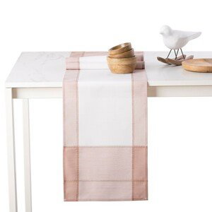 Běhoun na stůl AmeliaHome LILLE růžovo-bílý , velikost 30x160