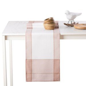 Běhoun na stůl AmeliaHome LILLE růžovo-bílý , velikost 60x120
