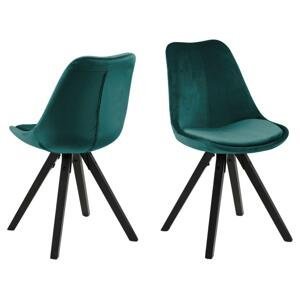 Actona Jídelní židle Dima lahvově zelená/černá