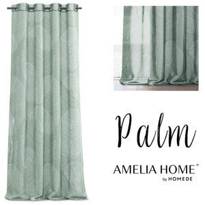 Závěs AmeliaHome Palm zelený, velikost 140x250