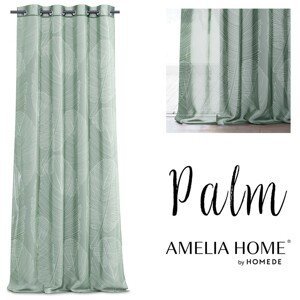 Závěs AmeliaHome Palm I zelený, velikost 140x270