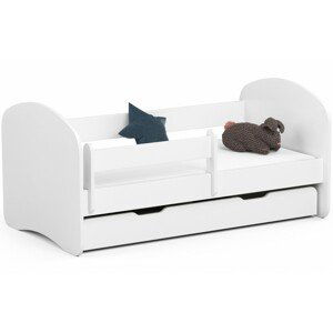 Ak furniture Dětská postel SMILE 140x70 cm bílá