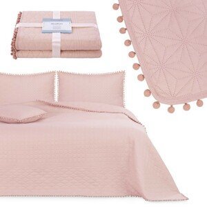 Přehoz na postel AmeliaHome Meadore IV pudrově růžový, velikost 240x260