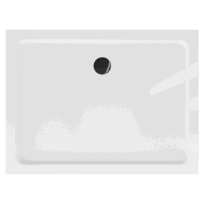 Obdélníková sprchová vanička MEXEN FLAT SLIM 130x100 cm bílá + černý sifon