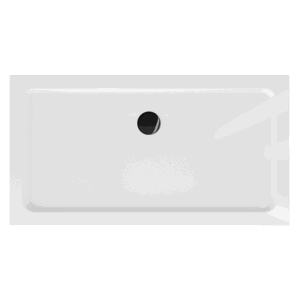 Sprchová vanička MEXEN FLAT s černým sifonem 140 x 70 cm bílá