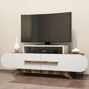 Hanah Home TV stolek Rose 145 cm ořech/bílý