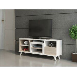 Hanah Home TV stolek Selin 120 cm bílý/dub