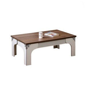 Hanah Home Konferenční stolek Gazel hnědý/bílý
