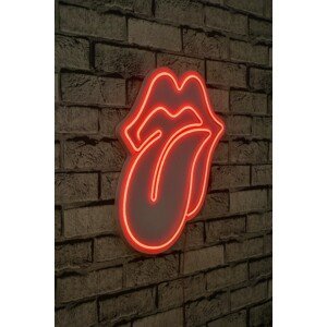 Hanah Home Nástěnná neonová dekorace The Rolling Stones červená