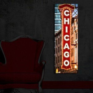 Hanah Home Obraz s led osvětlením Chicago 30x90 cm