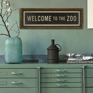 Hanah Home Obraz Welcome To The Zoo 70x19 cm