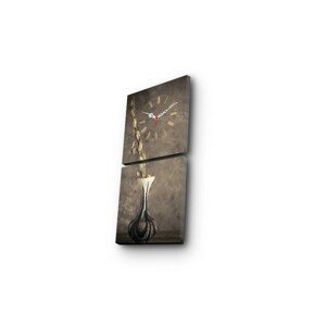 Hanah Home Obrazové nástěnné hodiny Váza 60x28 cm vícebarevné