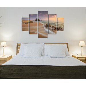 Hanah Home Vícedílný obraz Beach 92 x 56 cm