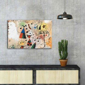 Hanah Home Obraz KARNEVAL HARLEKÝNŮ od J. MIRÓ 45x70 cm