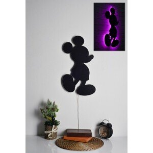 Hanah Home Nástěnná dekorace s led osvětlením Mickey Mouse růžová