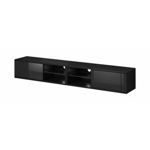 Vivaldi TV stolek Best Double 200 cm černý mat/černý lesk