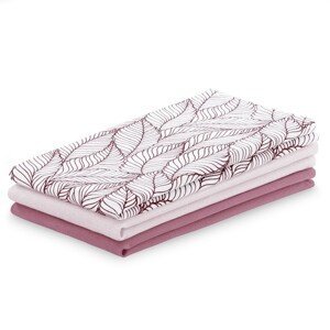 AmeliaHome Sada kuchyňských ručníků Letty Grain - 3 ks růžová, velikost 50x70