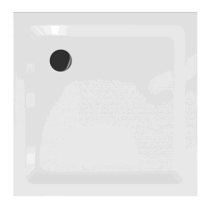 MEXEN Sprchová vanička s černým sifonem 100 x 100 cm bílá