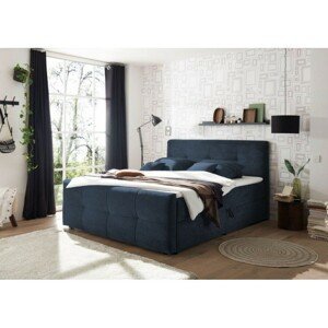 Hector Kontinentální postel ADRIA 180 x 200 cm tmavě modrá