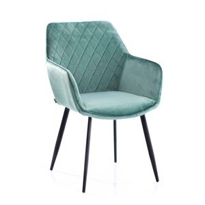 HOMEDE Designová židle Vialli tyrkysová, velikost 60x42x84