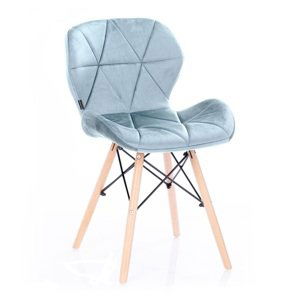 HOMEDE Designová židle Silla stříbrná, velikost 55x42x78