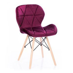 HOMEDE Designová židle Silla bordó, velikost 55x42x78