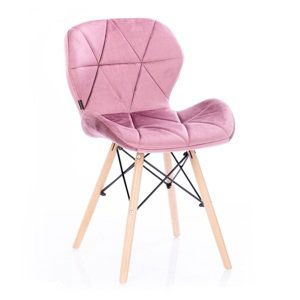 HOMEDE Designová židle Silla fialovo-růžová, velikost 55x42x78