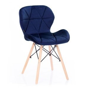 HOMEDE Designová židle Silla tmavě modrá, velikost 55x42x78