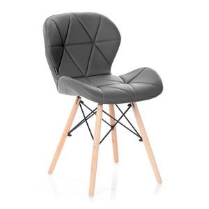 HOMEDE Designová židle Silla II grafitová, velikost 55x42x78
