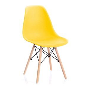 HOMEDE Jídelní židle Margot žlutá, velikost 40x45x82